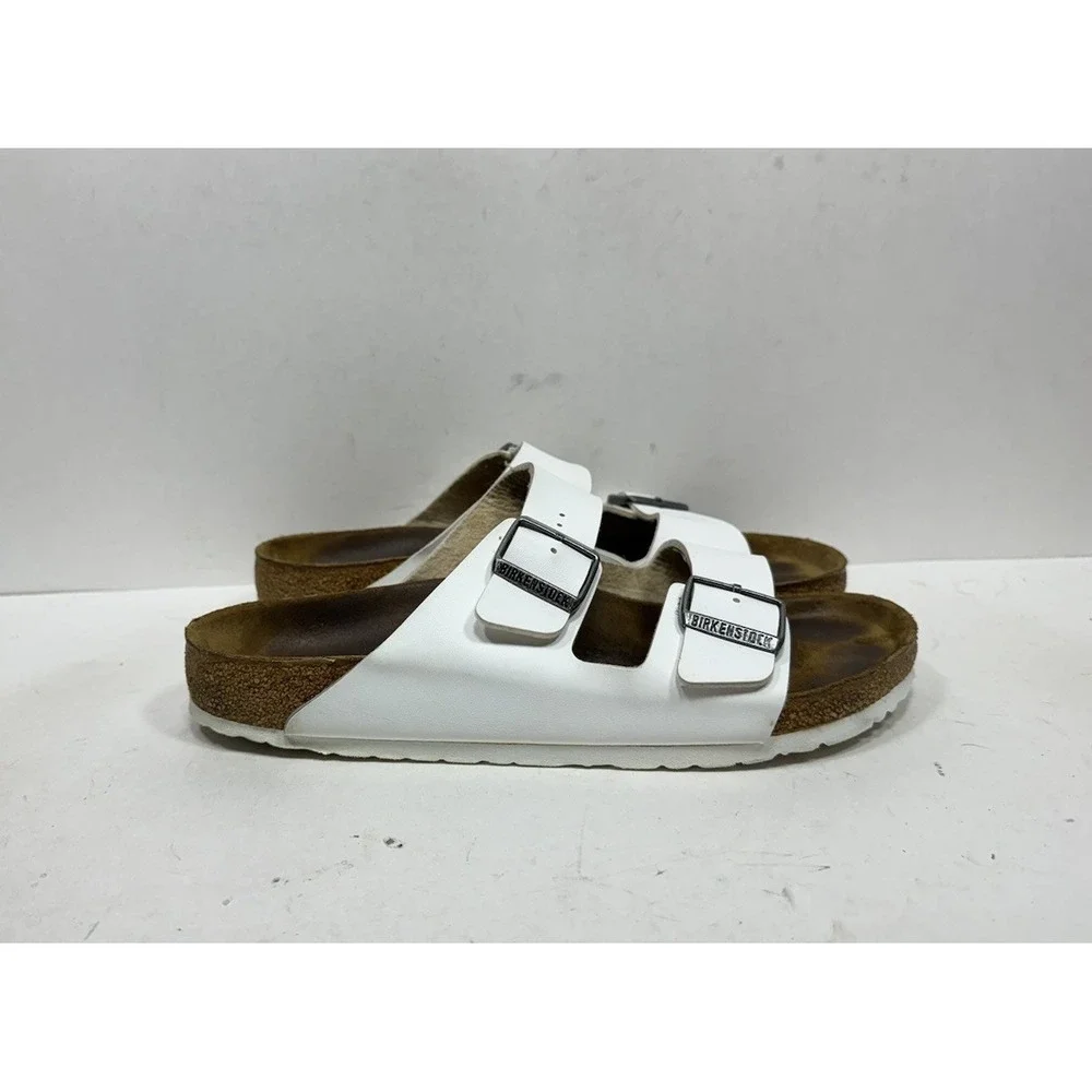 Birkenstock Arizona Birko-Flor Slip-On Sandals White Mens Size 9 / 42‎